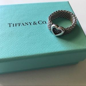Tiffany & Co Somerset Heart Silver Ring | sz 7